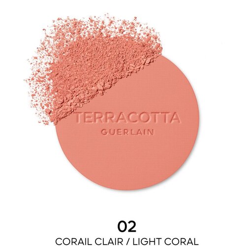 Guerlain Terracotta Blush highlighter i rumenilo u jednom nijansa 02 Light Coral 5 g Slike