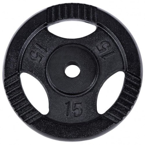 Gorilla Sports liveni teg sa rukohvatima 15 kg, 30/31 mm, crni Slike