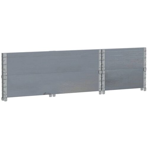  Okviri za palete 2 kom sivi 100 x 50 cm od masivne borovine Slike