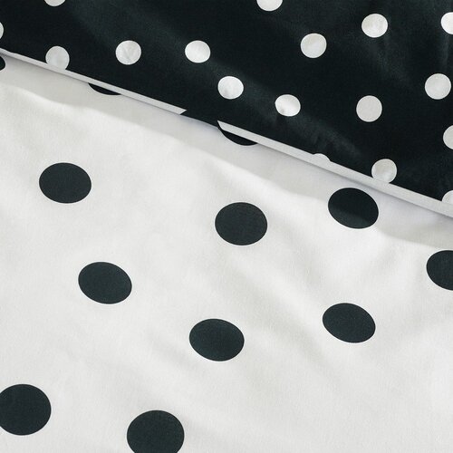 Catherine Lansfield Crno-bijela 3-dijelna posteljina za bračni krevet 200x200 cm Polka Dot &amp;ndash; Slike