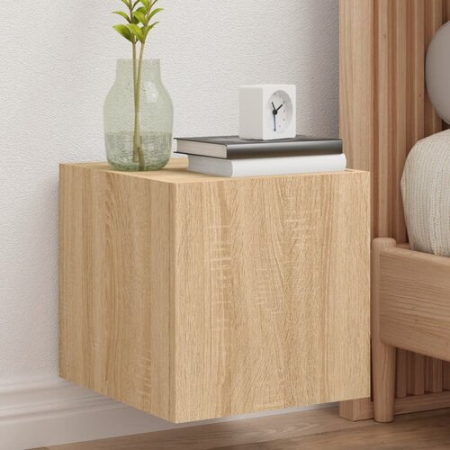 The Living Store Stenska TV omarica z LED lučkami sonoma hrast 30,5x35x30 cm - TV Stenska Omarica, (21670893) Cene