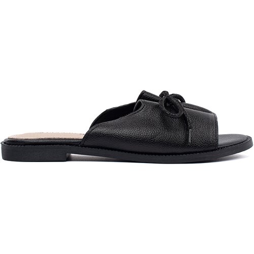 GOODIN Black flip-flops with a bow Cene