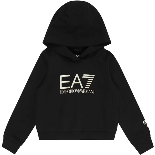 Ea7 Emporio Armani Sweater majica crna / srebro