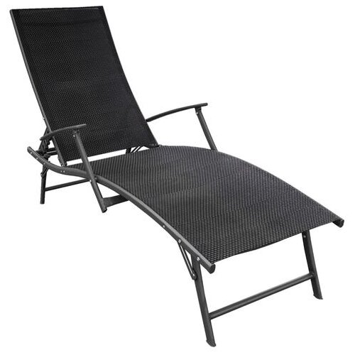  LEŽALJKA SKLOPIVA SA NASLONOM ZA RUKE 182*60*36CM CRNA Slike