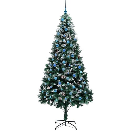 VidaXL Umjetno božićno drvce Zelena 240 cm PVC i Čelik i Plastika Slike