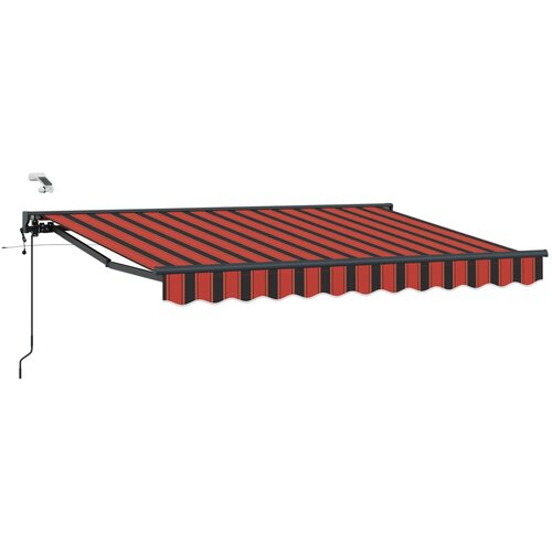 vidaXL Električni zložljiv senčnik Oranžna, Črna, Antracit 3,5 x 2 m, (5000252811) Cene