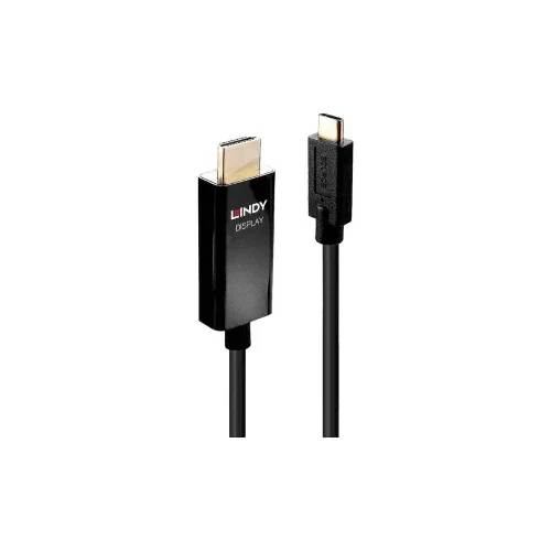 Lindy priključni kabel USB-C™ utikač, HDMI-A utikač 2 m crna 43292 USB-C™ Display kabel