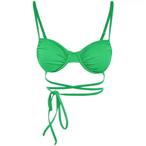 Trendyol bikini top - green - plain