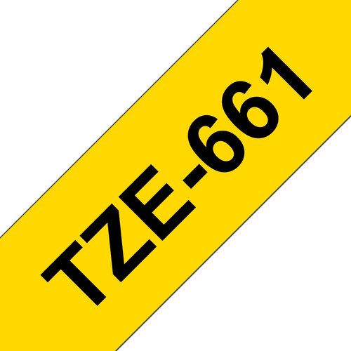 Brother Tze-661 združljiv laminirani trak - 36 mm X 8 metrov črno/rumen, (21405642) Cene