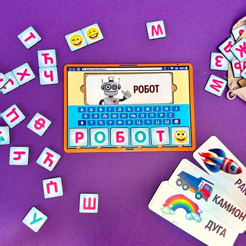 Clever_Kids drveni tablet sastavi reč Cene