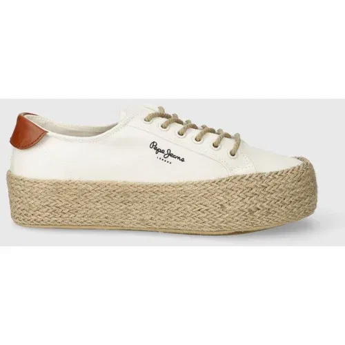 PepeJeans Espadrile PLS10412 bela barva, KYLE CLASSIC