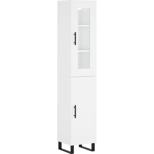 Visoka komoda bijeli 34,5x34x180 cm od konstruiranog drva Slike