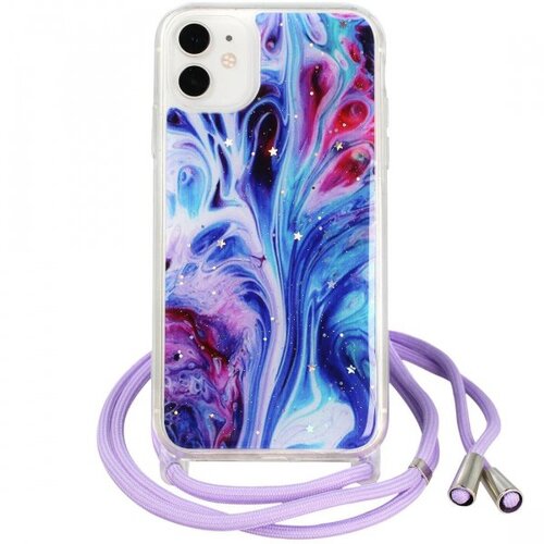 Storm silikonski ovitek z vrvico za iPhone 12 Pro Max - moder Slike