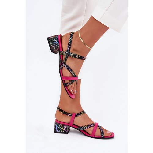 Maciejka Women's Leather Heeled Sandals With Straps Cijene