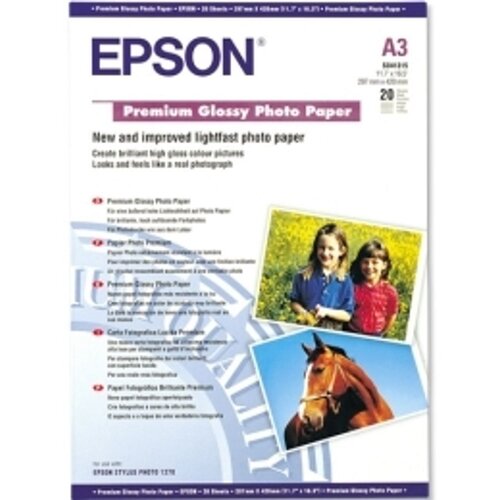 Epson Premium Glossy Photo Paper A3, 20 Sheet, 255g S041315 Slike
