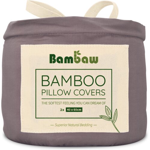Bambaw Prevleke za blazine iz bambusa 40 x 60 cm, 2-​delni set - Dark Grey Cene