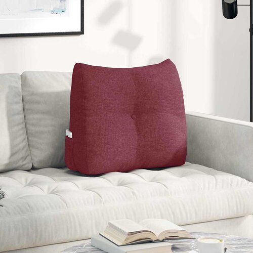 vidaXL Poglavni vzglavnik Vinorodna rdeča 60 x 24 x 50 cm blago Cene