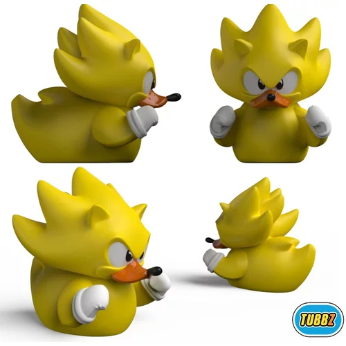 Numskull TUBBZ Sonic The Hedgehog Super Sonic zbirateljska vinilna figura Duck - Uradno blago Sonic The Hedgehog - TV, filmi in video igre, (20839488)