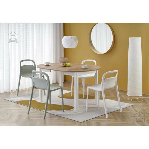 Xtra furniture Blagovaonski stol na razvlačenje Ringo 102/142 cm - hrast craft/bijela