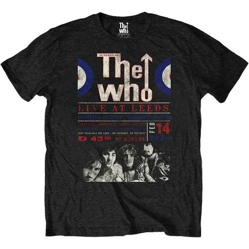 The Who Majica Live At Leeds '70 Unisex Black M