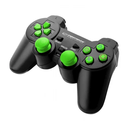 Esperanza Pad ESPERANZA TROOPER, vibration, PS3/PC, USB, black/green, EGG107G