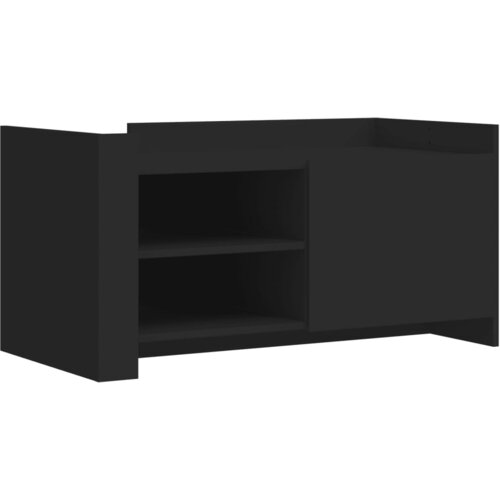Maison Chic Klubska mizica - kavna mizica - Nizka mizica črna 100x50x50 cm inženirski les, (21754574) Slike