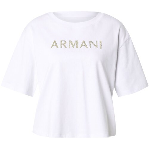 Armani Exchange Majica zlatna / srebro / bijela Slike