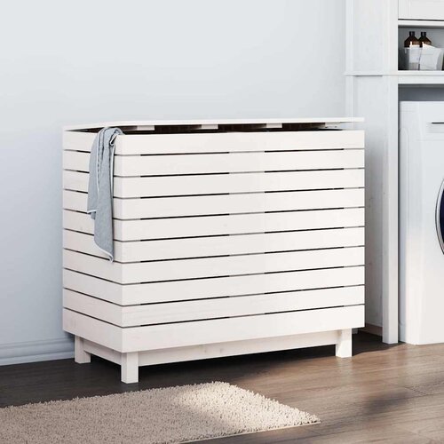  Ko&scaron;ara za rublje bijela 88,5x44x76 cm od masivne borovine Cijene