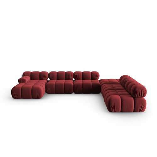 Micadoni Home rdeča žametna sedežna garnitura 379 cm bellis – Cene