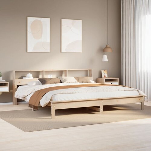 VidaXL Posteljni okvir brez vzmetnice 200x200 cm trdna borovina Slike