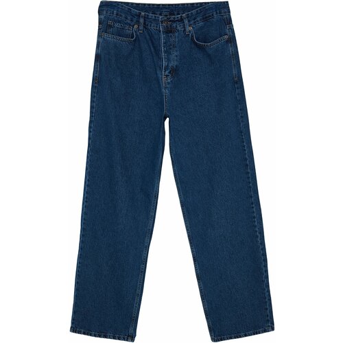 Trendyol Men's Navy Blue Baggy Fit Jeans Denim Pants Cene