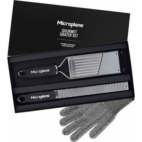 Microplane Gourmet Grater Set + Protective Glove Slike