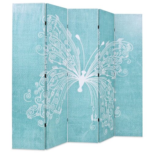 Maison Chic Zložljiv Paravan - Sobne pregrade 200x170 cm metulj moder, (22111757) Cene
