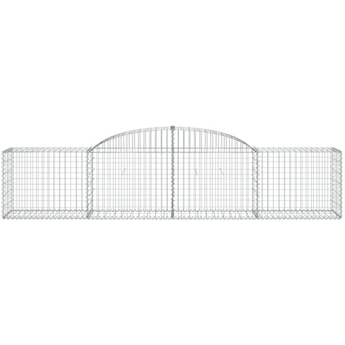 Lučne gabionske ko&amp;scaron;are 2 kom 300x50x60/80 cm pocinčano željezo Slike