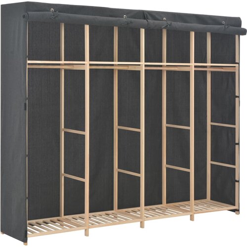 vidaXL Ormar od tkanine sivi 200 x 40 x 170 cm Cijene