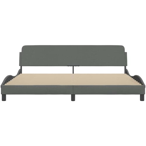  Okvir za krevet Dover tamnosivi 193 x 203 cm od tkanine Slike