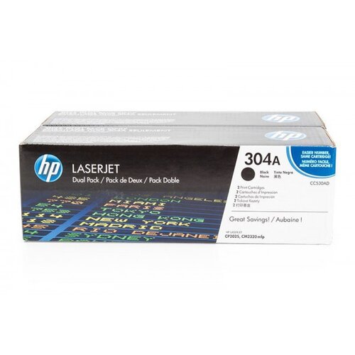 HP Toner HP CC530AD Black / 304A / Dvojno pakiranje / Original Cene