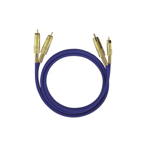 Oehlbach Cinch Audio Priključni kabel [2x Muški cinch konektor - 2x Muški cinch konektor] 3 m Plava boja pozlaćeni kontakti Cijene