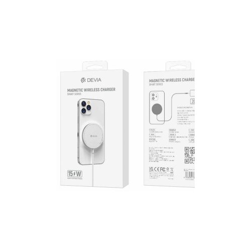 DEVIA Smart Series Magnetic wireless charger 15w silver Cene