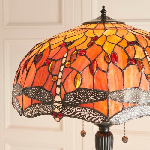  Endon 64070 - Stojeća Tiffany lampa DRAGONFLY 2xE27/60W/230V prečnika 50 cm Slike