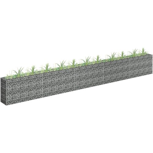 VidaXL Visoka greda gabion pocinkano jeklo 450x30x60 cm, (20618793) Slike