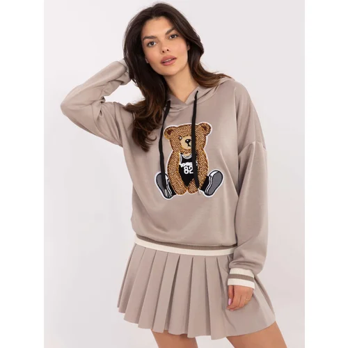 Italy Moda Sweatshirt-MI-BL-M60911.65P-dark beige