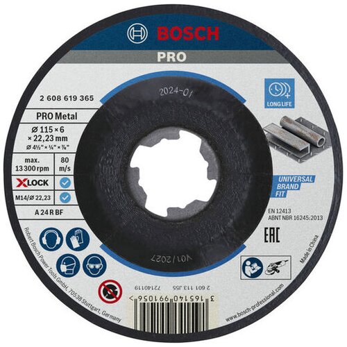 Bosch Lepljeni brusni disk za male ugaone brusilicee X-Lock PRO Metal 2608619365 Slike