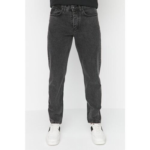 Trendyol Anthracite Men's Straight Fit Jeans Cene