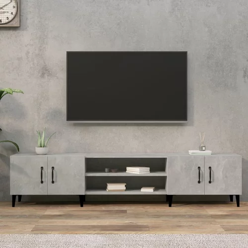 vidaXL TV ormarić boja betona 180x31 5x40 cm od konstruiranog drva