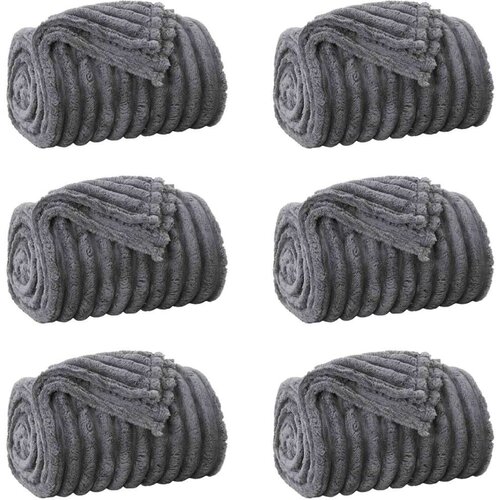  Pokrivači za bacanje 6 pcs Tamno siva 240 x 220 cm Runo Slike