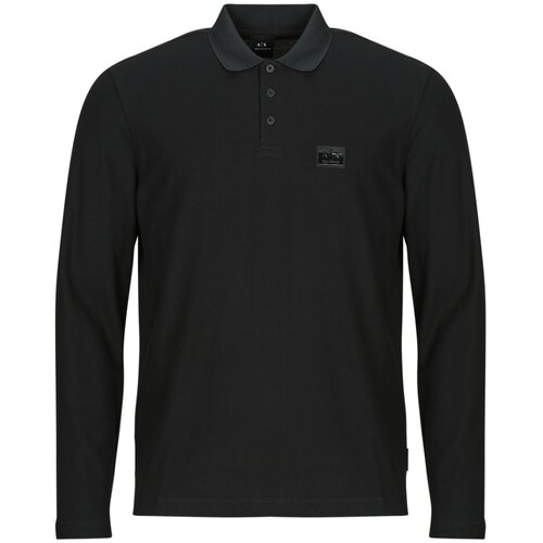Armani Exchange Polo majice dolgi rokavi POLO SHIRT Črna Slike