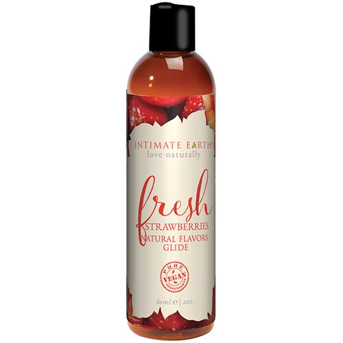 Intimate Earth Lubrikant z okusom - Natural Flavors Fresh Strawberries, 60 ml Slike