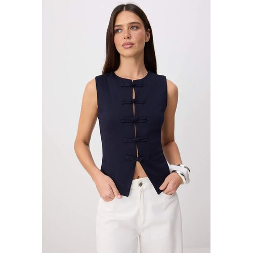 TRENDYOLMILLA ženski top Twoss26Ye00058, tamnoplava Slike