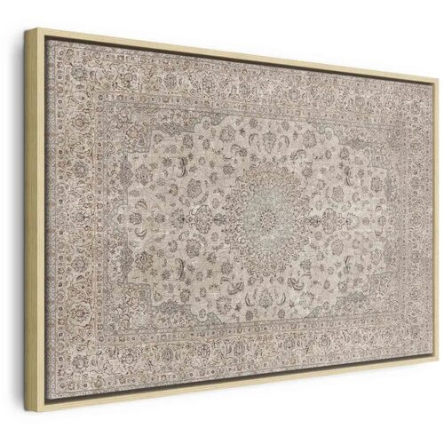  Slika - Sand carpet - worn Persian carpet with rich decorative motifs 120x80 U prirodnom drvenom okviru Cijene